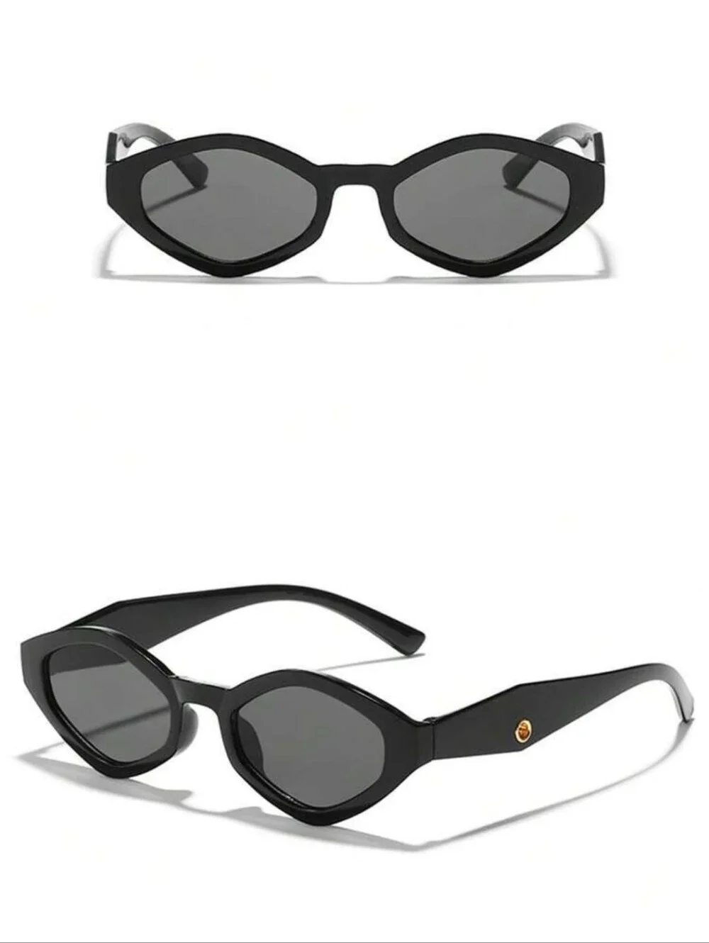 Women's Slim Cat-Eye Sunglasses - Black
